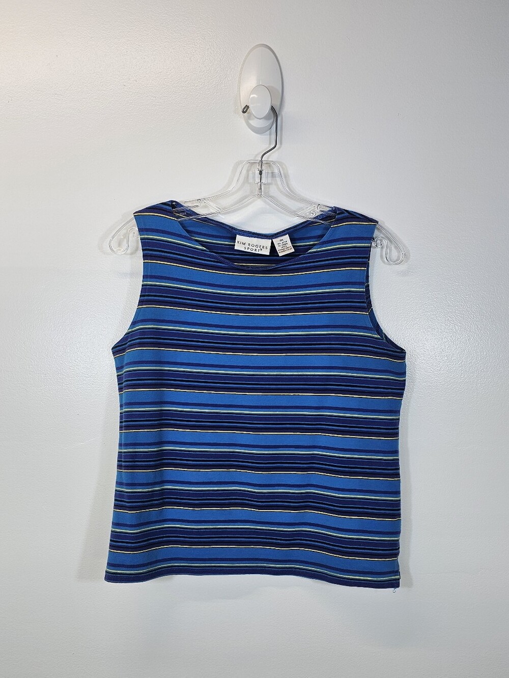Kim Rogers Blue Striped Tank Top